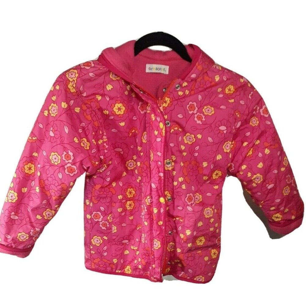 NEW XL GIRLS GYMBOREE PINK FLORAL WINTER JACKET - Picture 1 of 11